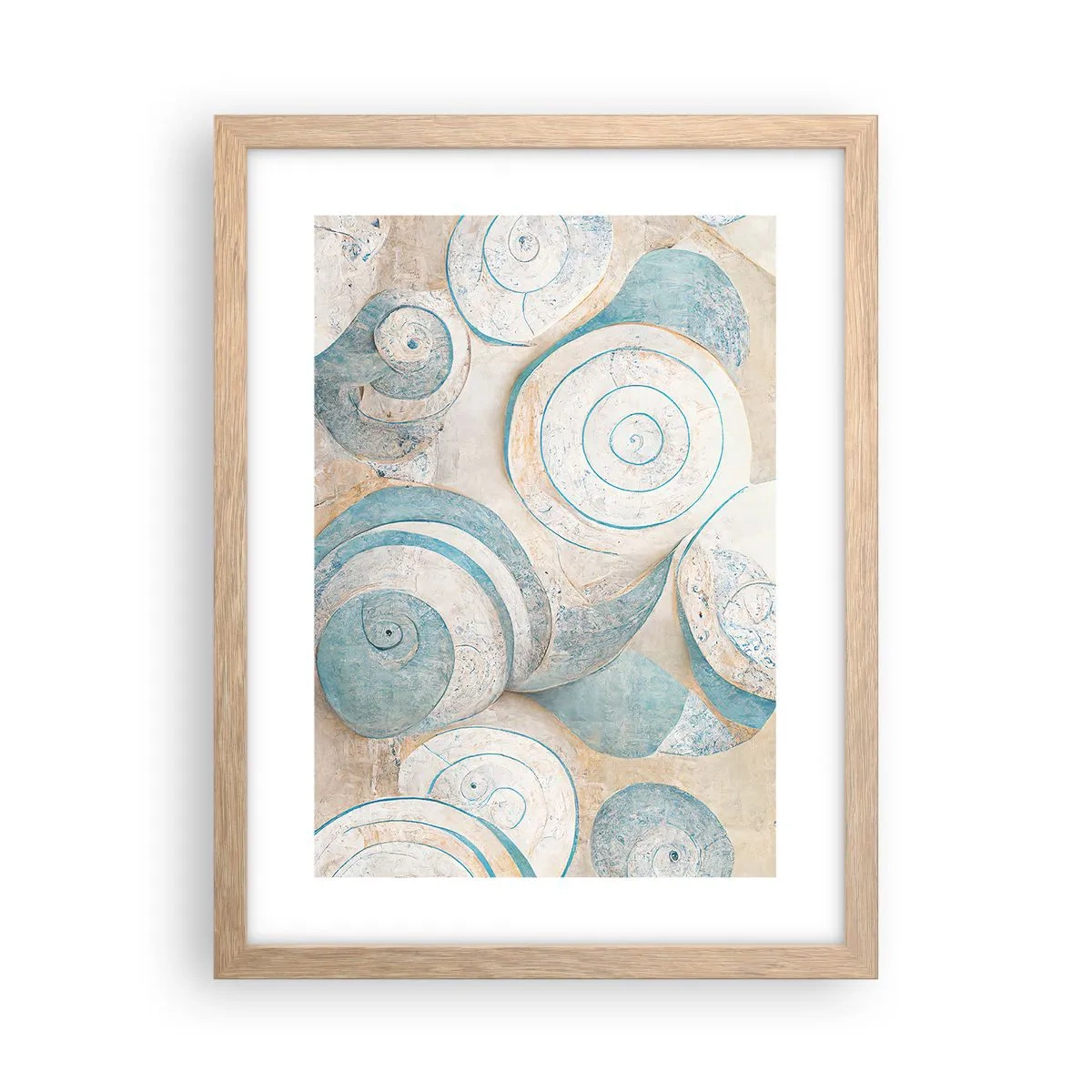 Poster în ramă de stejar deschis - Ce ascunde cochilia? - 30x40 cm