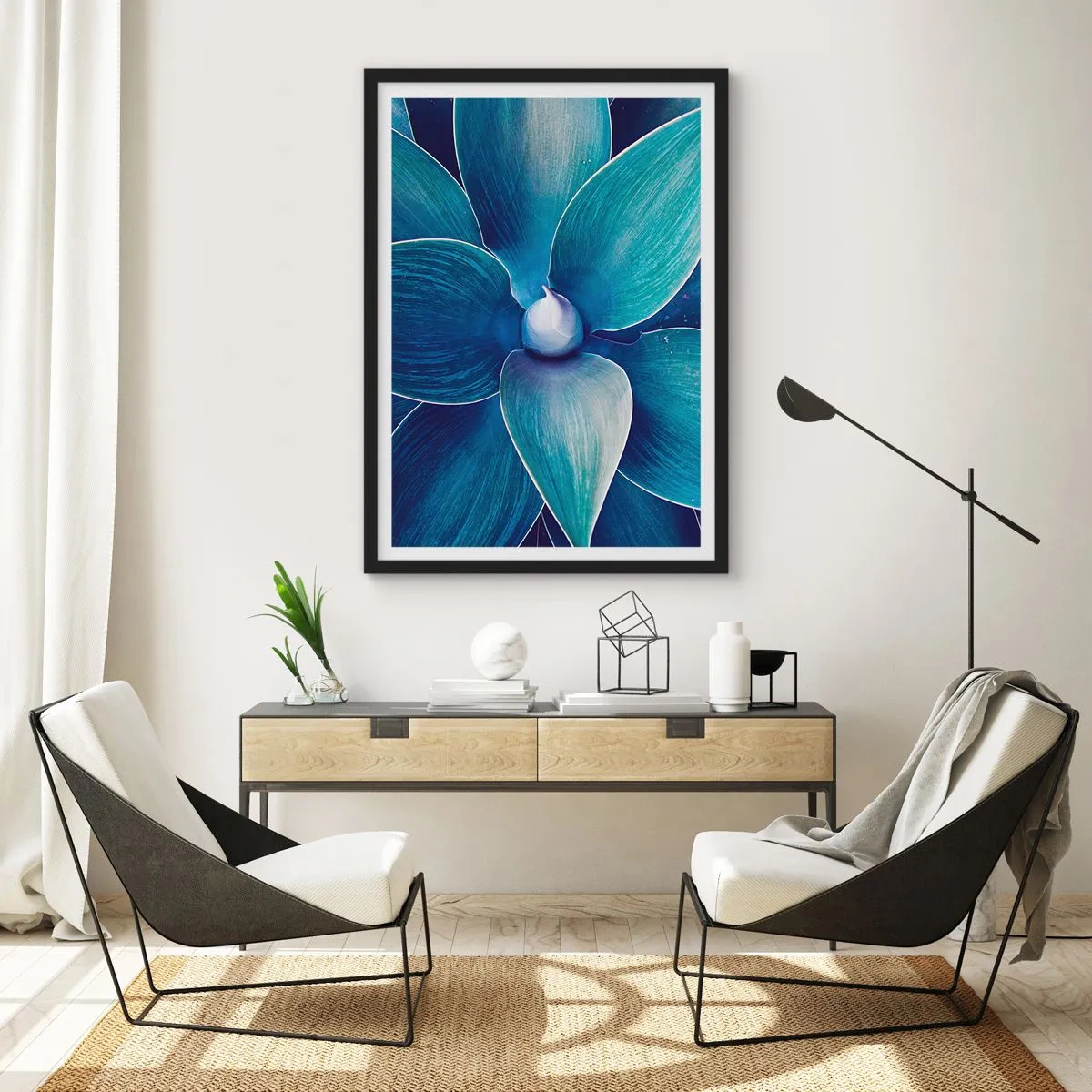 Poster în ramă neagră - A furat albastrul de la cer - 61x91 cm