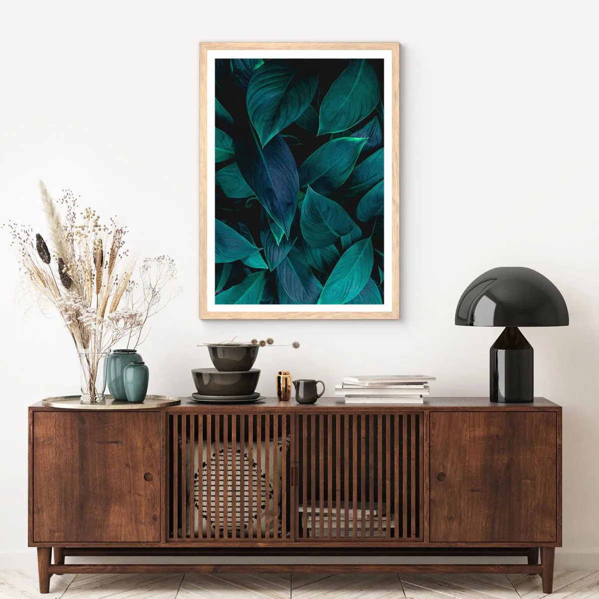 Poster în ramă de stejar deschis - Verdeața în sine - 50x70 cm