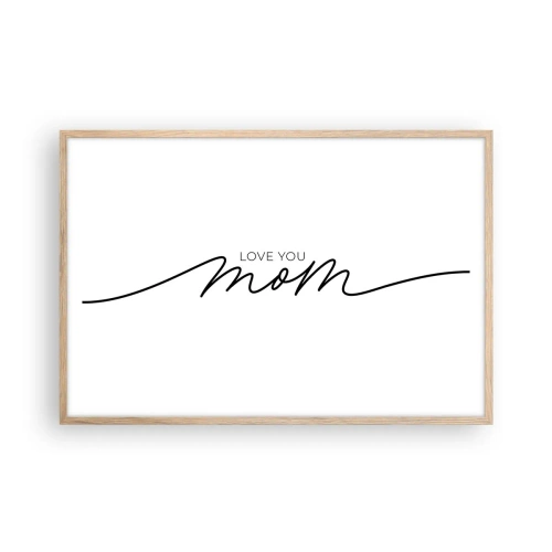 Poster în ramă de stejar deschis - Mare emoție - 91x61 cm