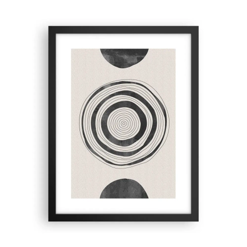 Poster în ramă neagră - Centrul cel mai important - 30x40 cm