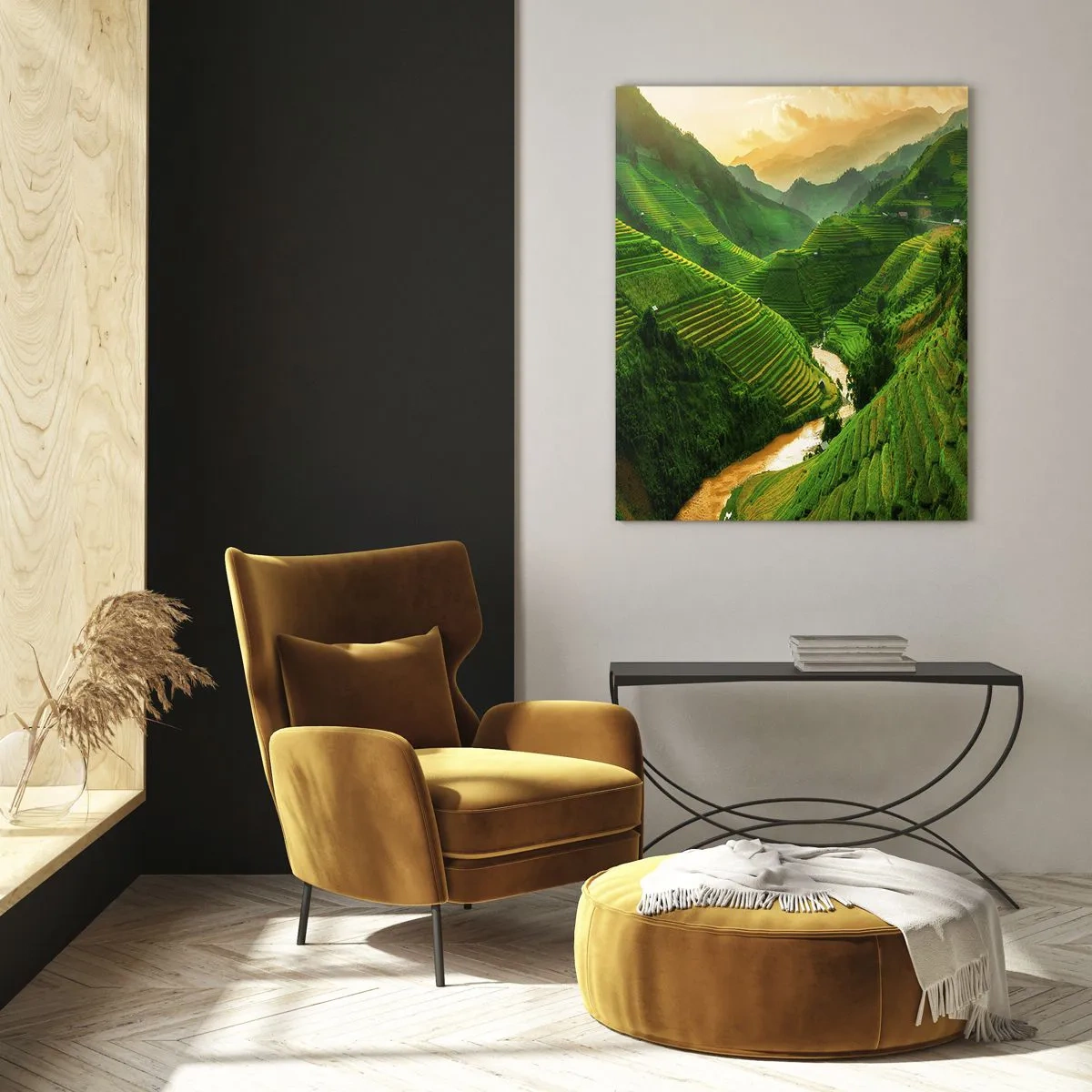 Tablou pe sticlă - Valea vietnameză - 50x70 cm