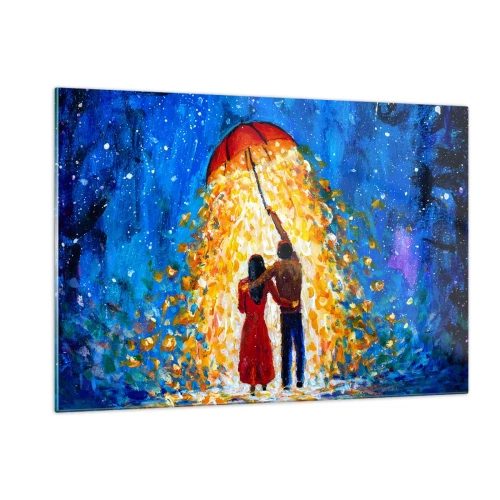 Tablou pe sticlă - Magia unei seri ploioase? - 120x80 cm