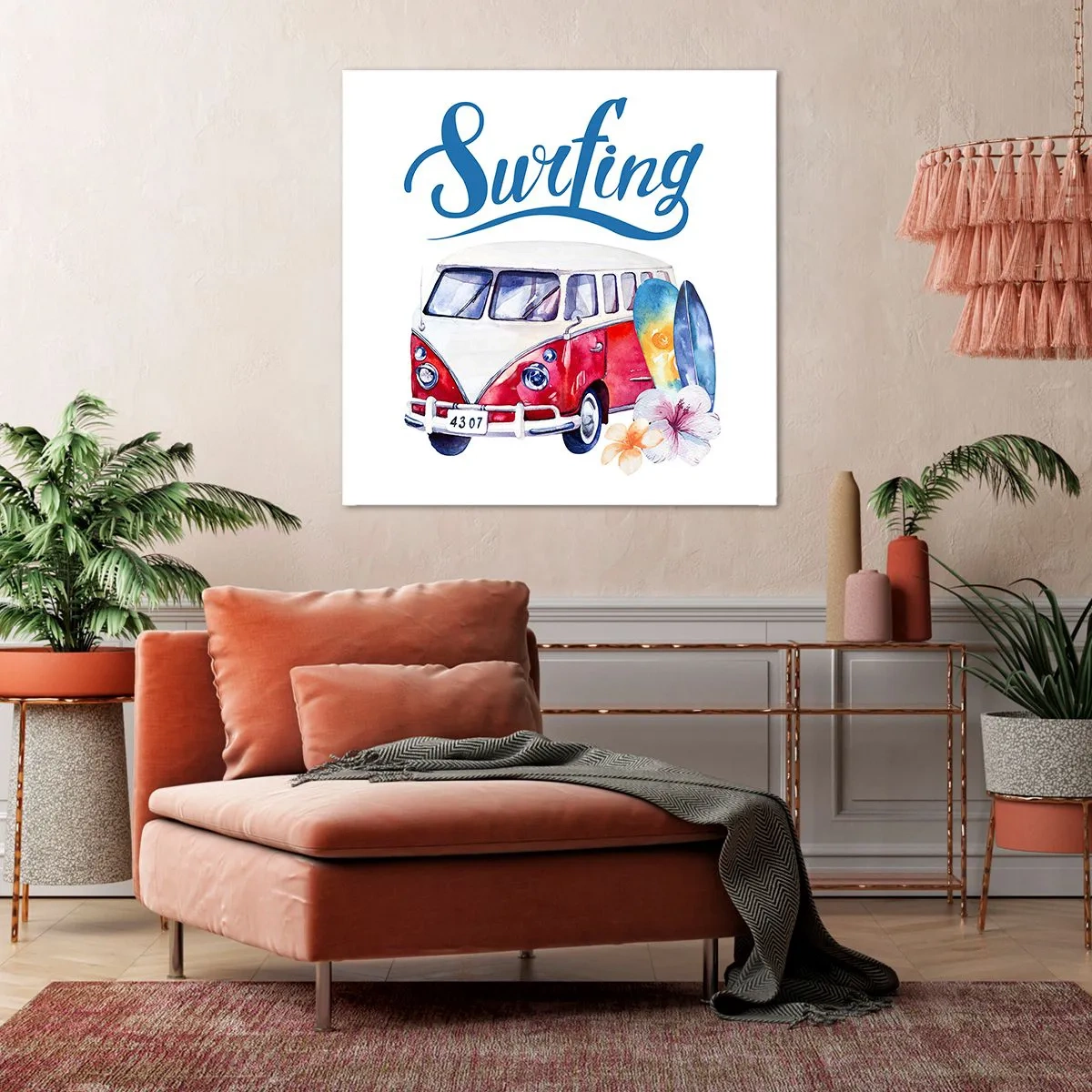 Tablou pe pânză - Un clasic pentru surferi - 40x40 cm