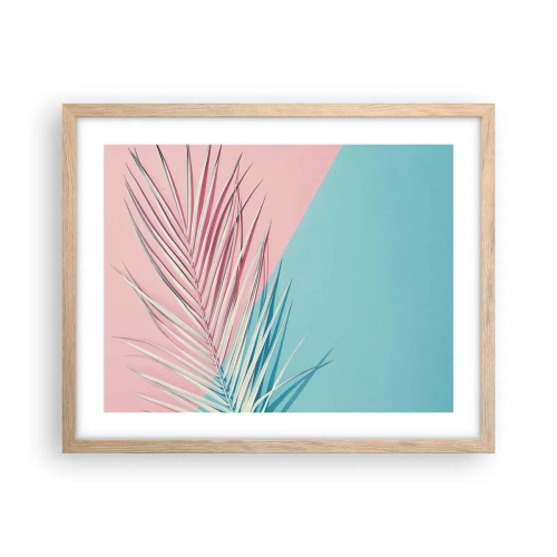 Poster în ramă de stejar deschis - Impresie tropicală - 50x40 cm