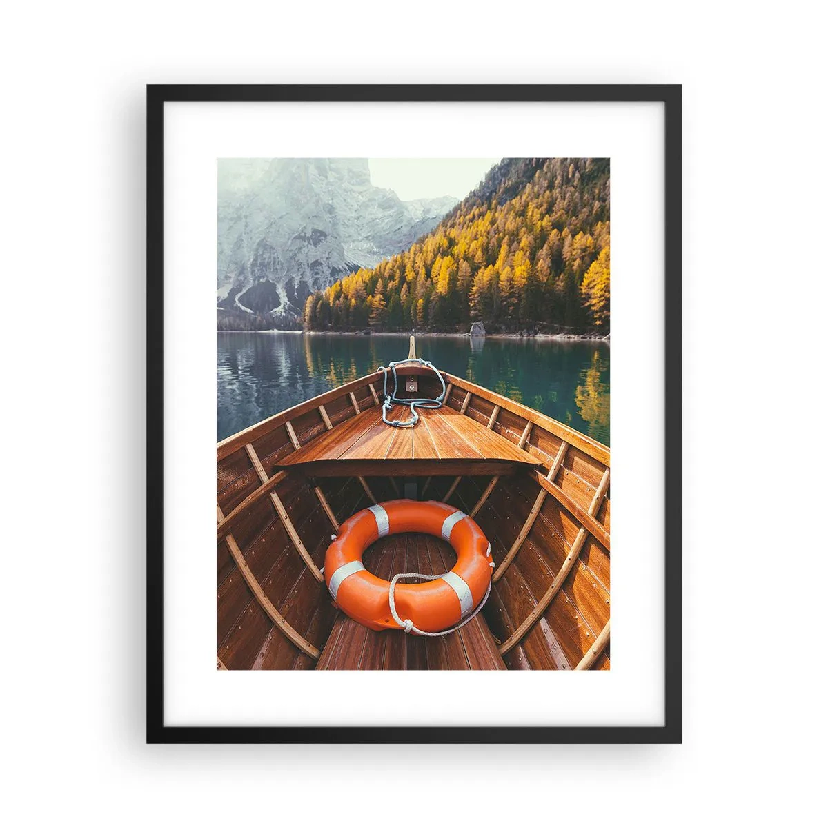 Poster în ramă neagră - Excursie pe munte - 40x50 cm