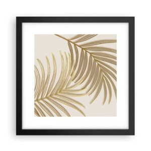 Poster în ramă neagră - Palmier de aur! - 30x30 cm
