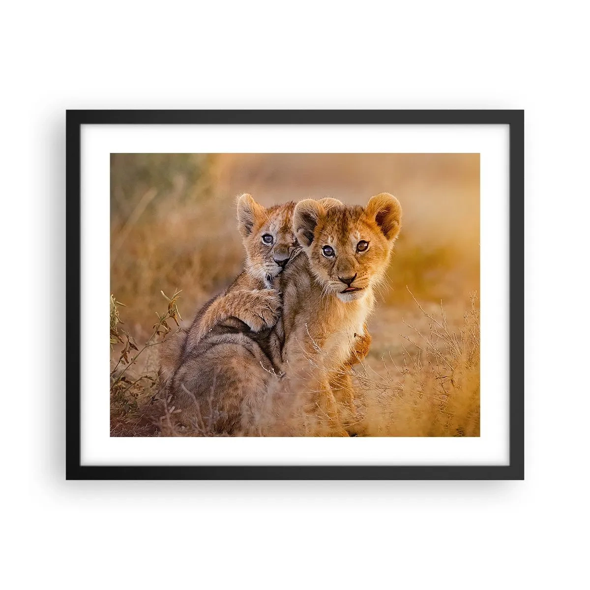 Poster în ramă neagră - Nu deranjați! Ne distrăm - 50x40 cm