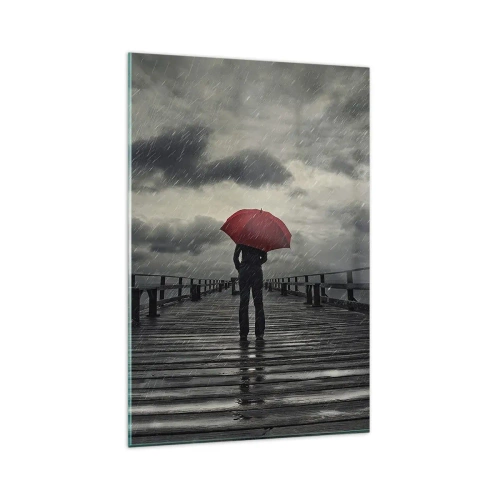 Tablou pe sticlă - Nu e nimic dacă plouă - 80x120 cm