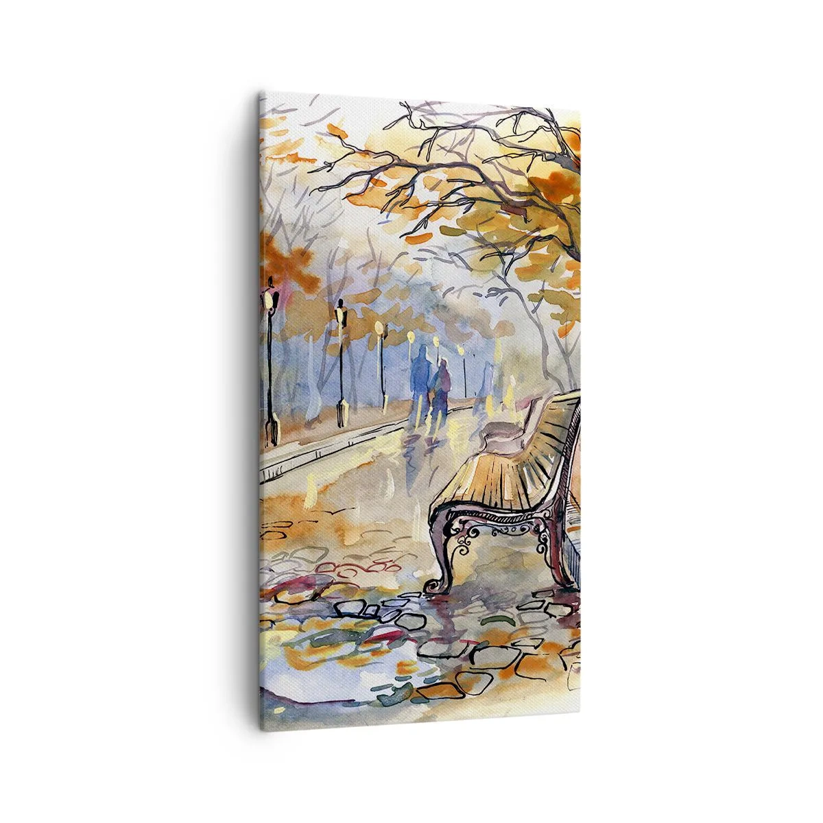 Tablou pe pânză - Pășim împreună în toamnă - 45x80 cm