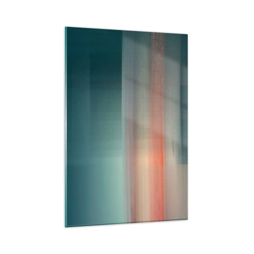 Tablou pe sticlă - Abstracție: unde de lumină - 80x120 cm