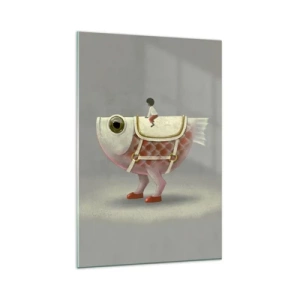 Tablou pe sticlă - Călărețul Pescărel - 80x120 cm