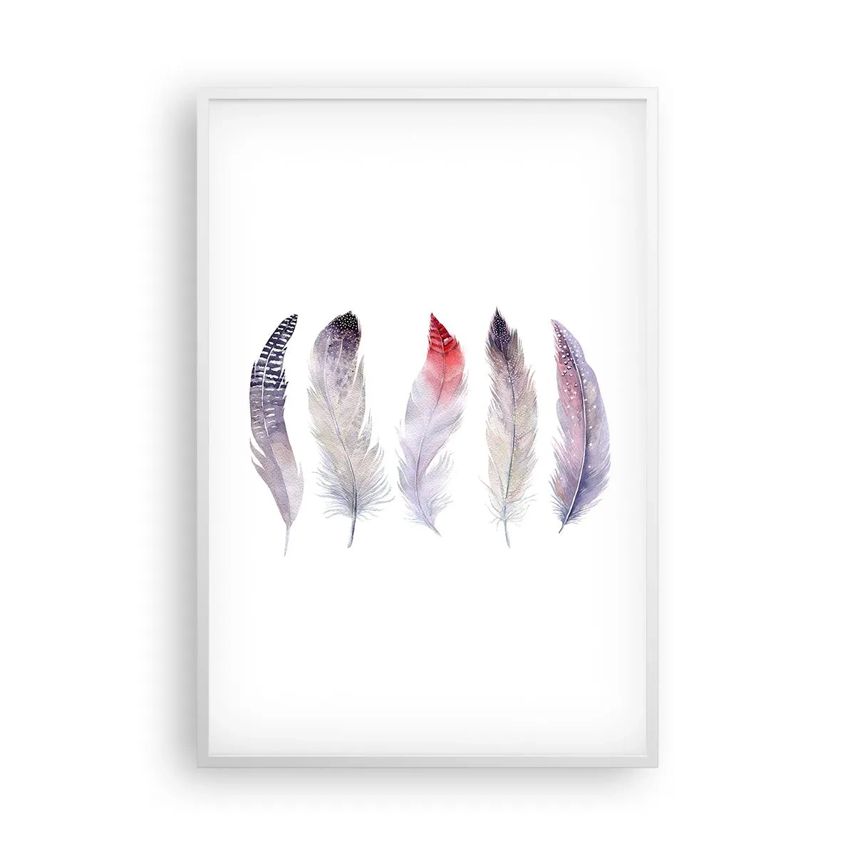 Poster în ramă albă - Delicate ca o ceață multicoloră - 61x91 cm