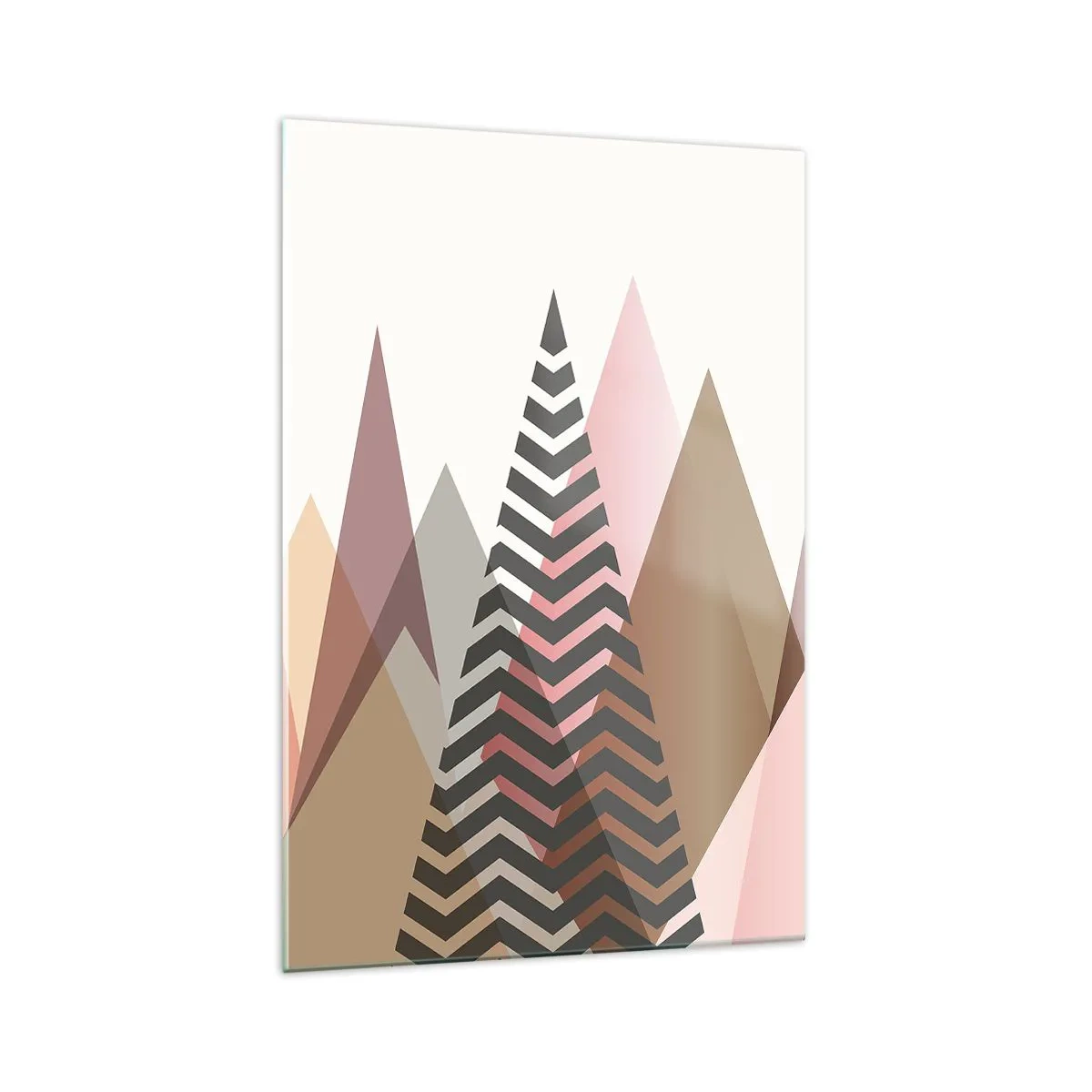 Tablou pe sticlă - Construcție piramidală - 70x100 cm