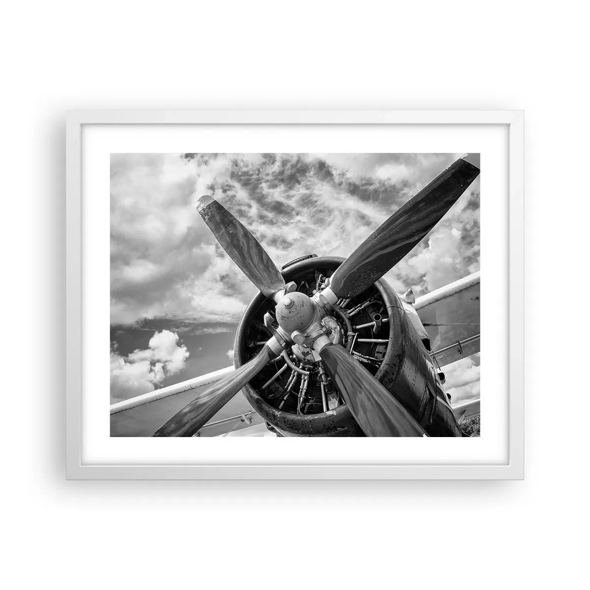 Poster în ramă albă - Cuceritorul cerului - 50x40 cm