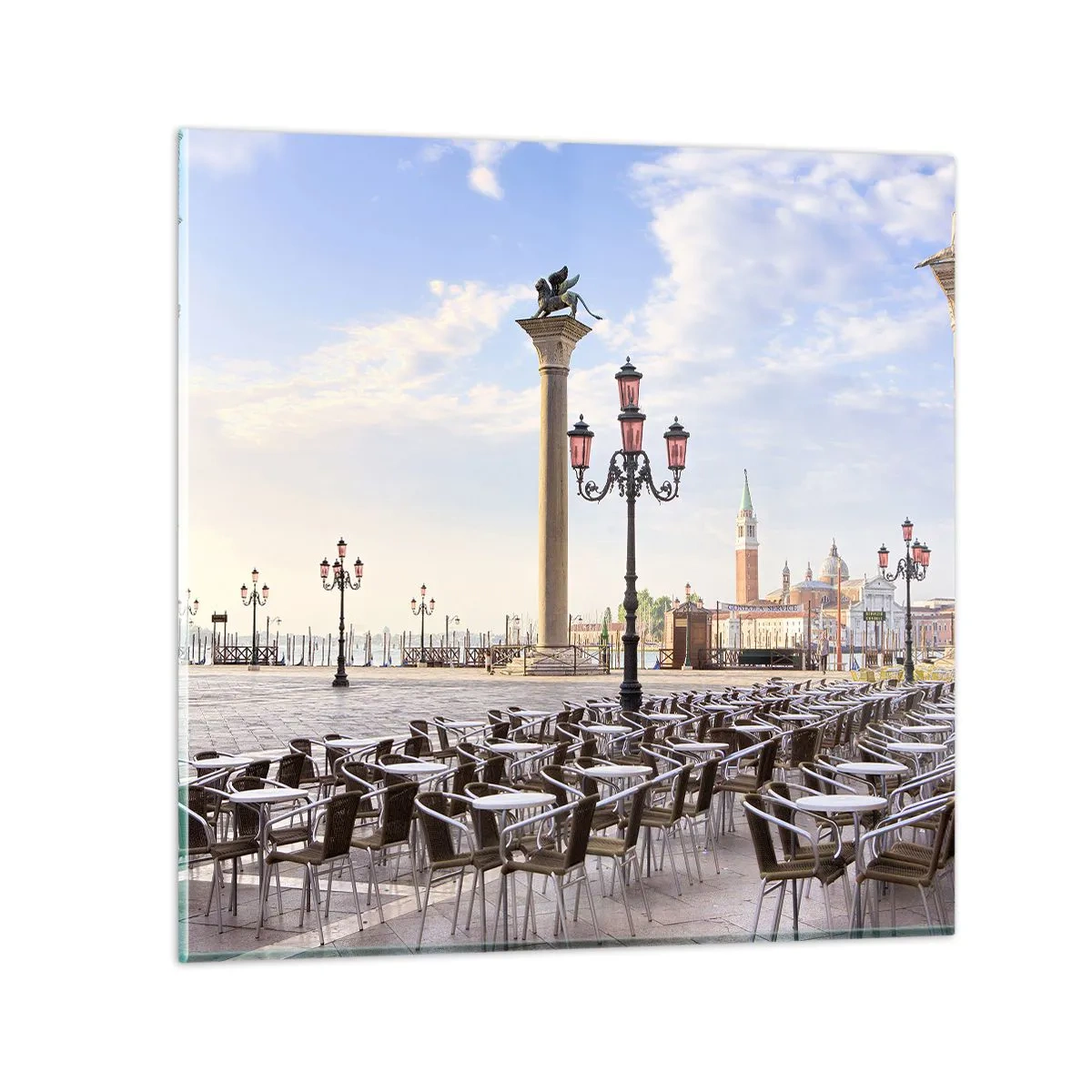 Tablou pe sticlă - Poftiți, totul e gata - 50x50 cm