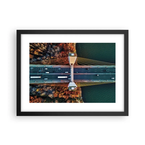 Poster în ramă neagră - Din pădure spre apă - 40x30 cm