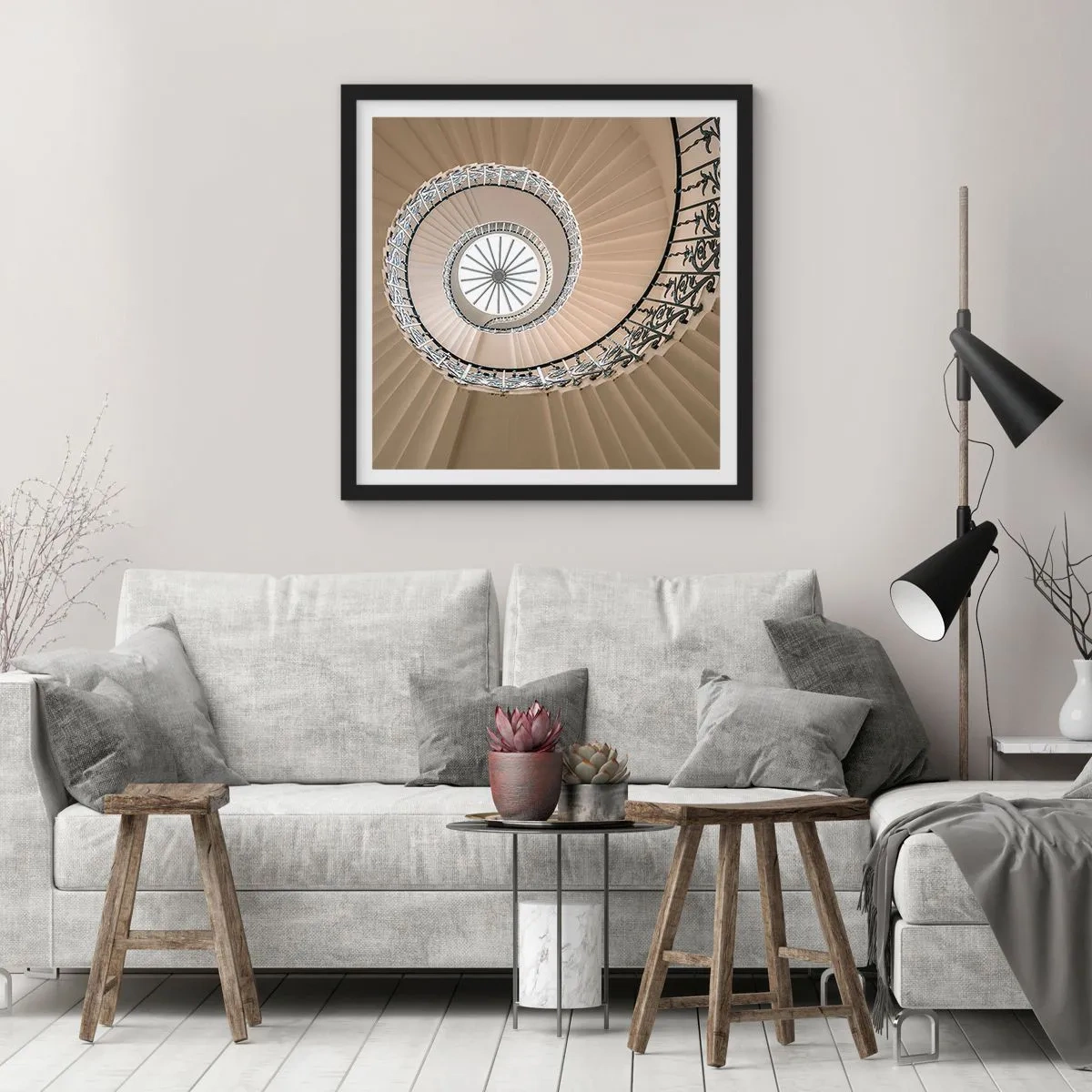 Poster în ramă neagră - În interiorul cochiliei - 40x40 cm