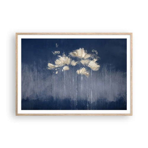 Poster în ramă de stejar deschis - Ca petalele în vânt - 100x70 cm