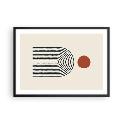 Poster în ramă neagră - Magnetismul formelor și al culorilor - 70x50 cm