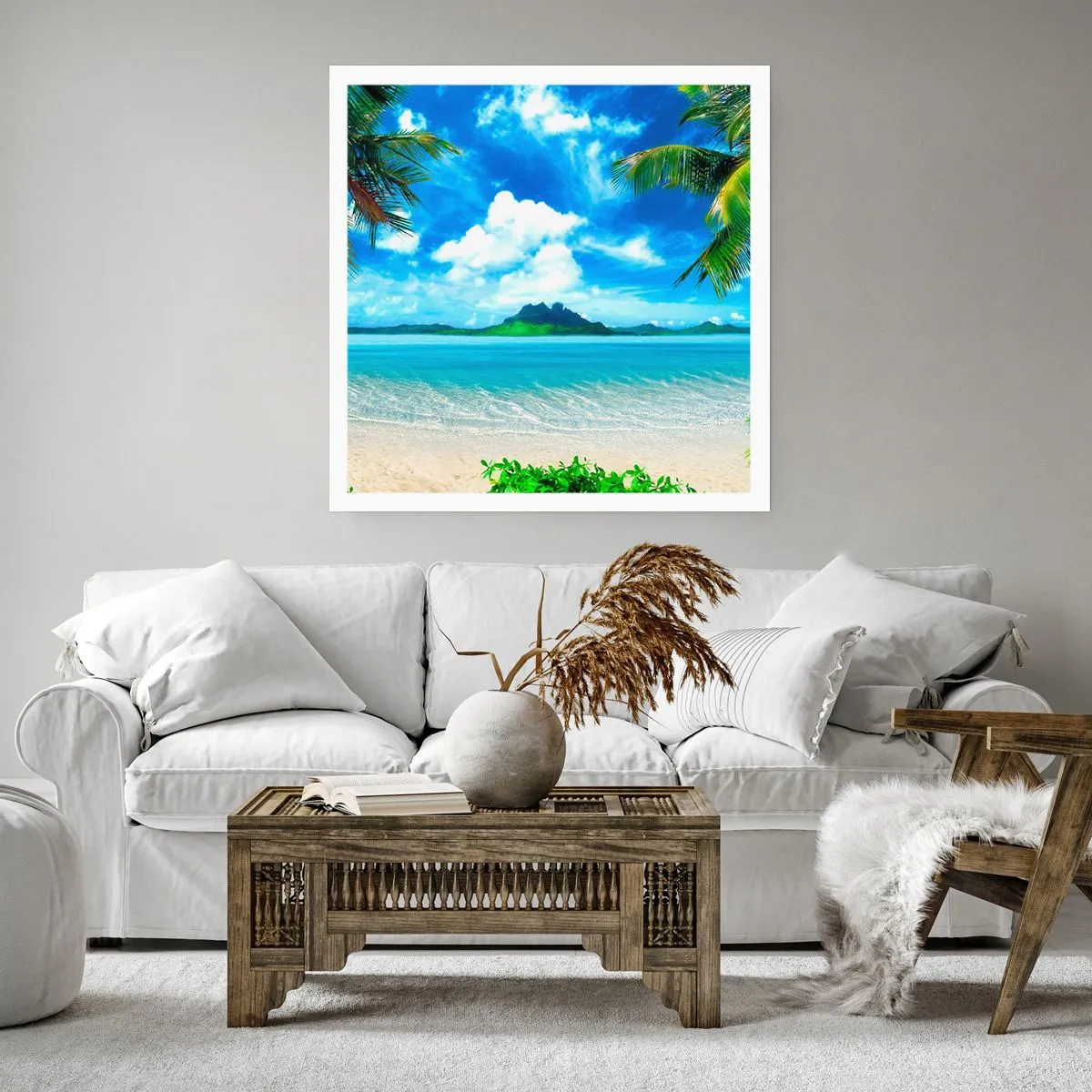 Poster - Azur de la tropice - 40x40 cm