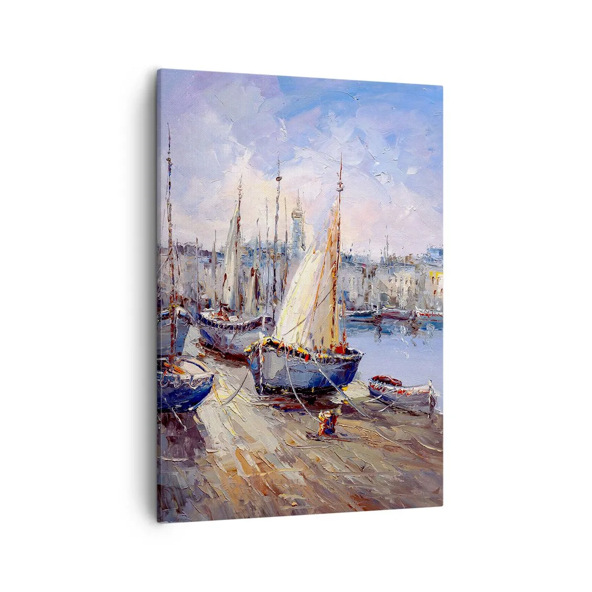 Tablou pe pânză - Orășel de lângă golf - 50x70 cm