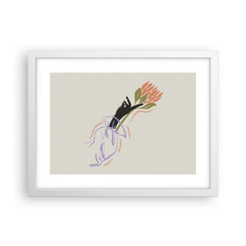 Poster în ramă albă - Atingere surorială - 40x30 cm