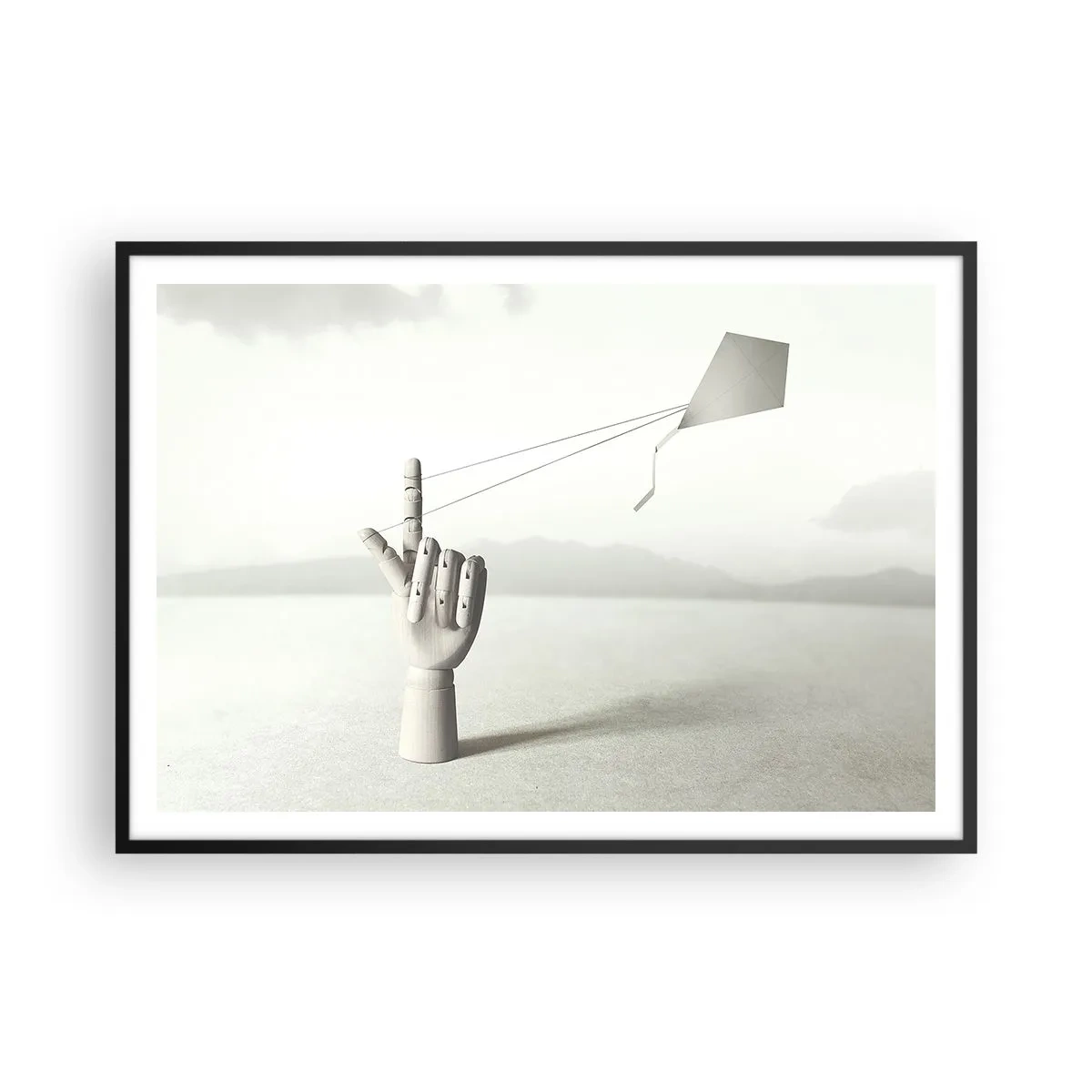 Poster în ramă neagră - Încercare de forță - 100x70 cm