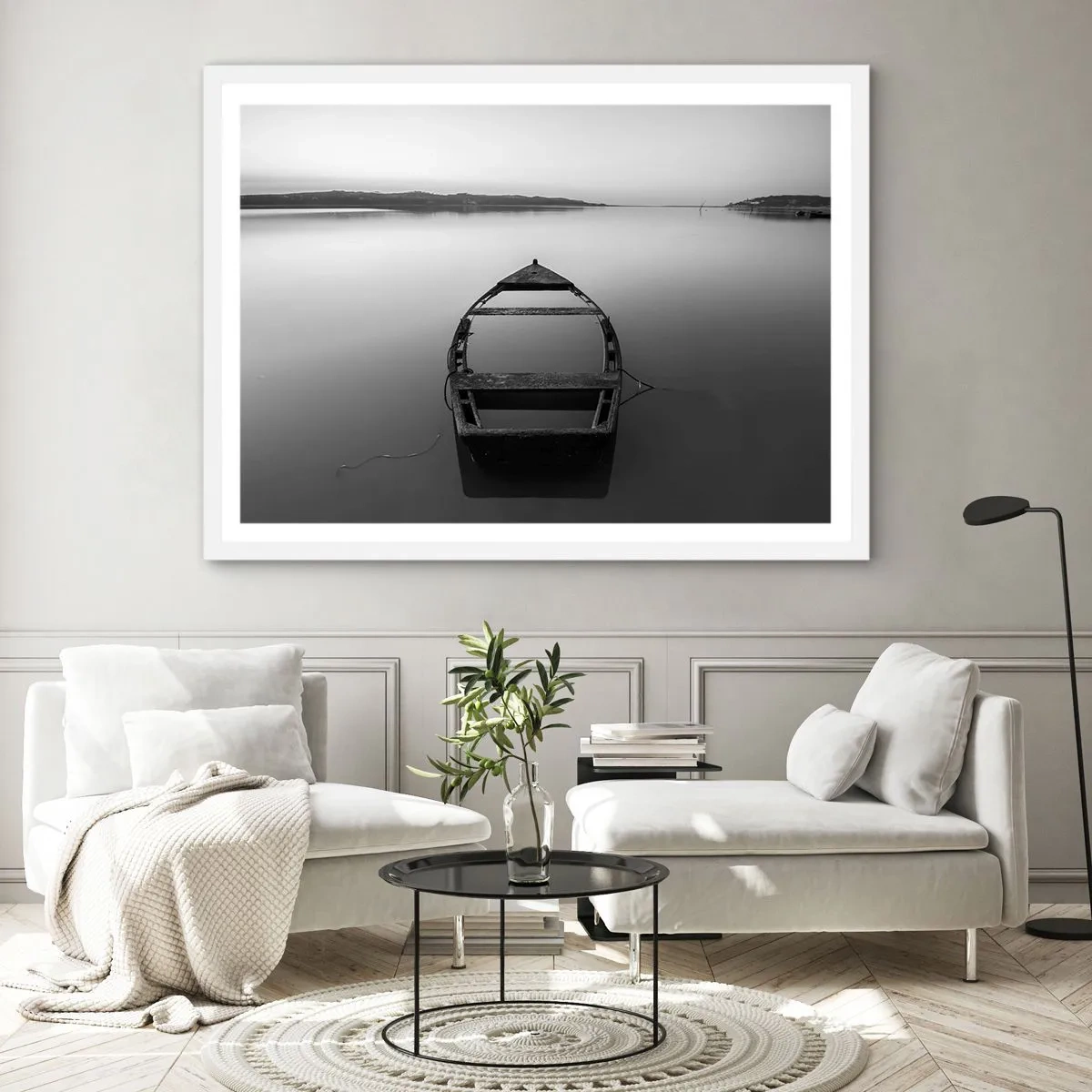 Poster în ramă albă - Dor și melancolie - 40x30 cm