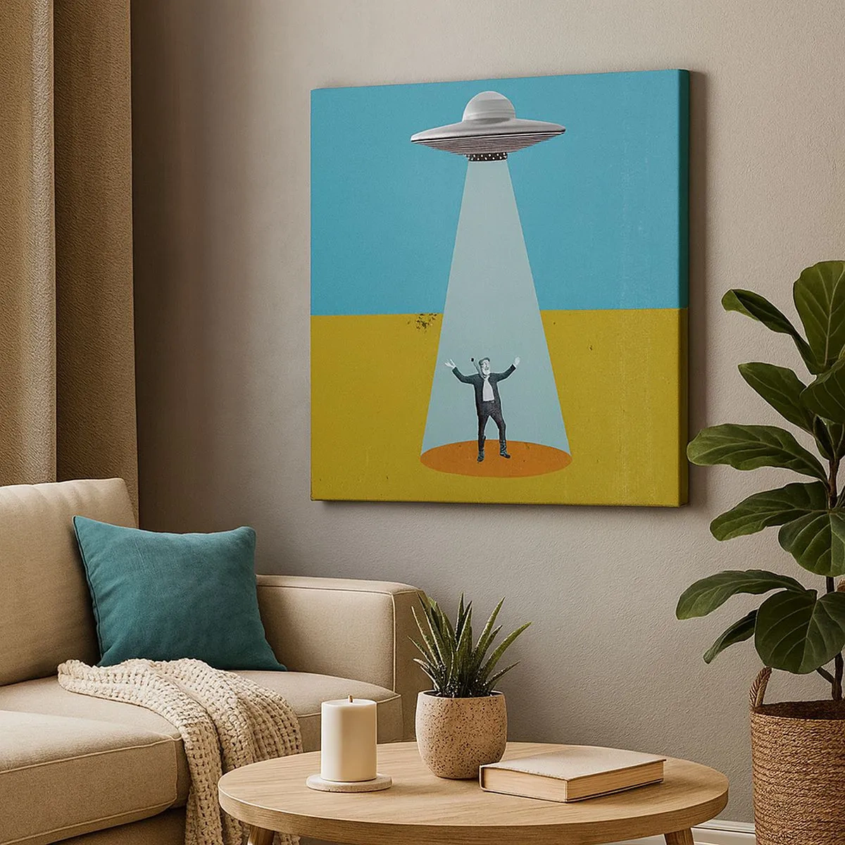 Tablou pe pânză - Întâlnire de gradul III - 30x30 cm