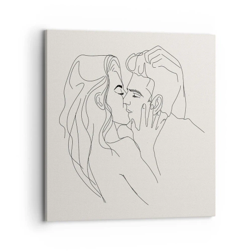 Tablou pe pânză - Încurcați în sentimente - 70x70 cm