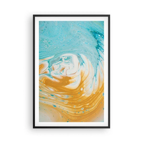 Poster în ramă neagră - Vârtej de pastel - 61x91 cm