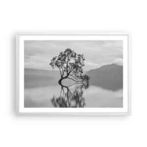 Poster în ramă albă - Există o țară - 70x50 cm