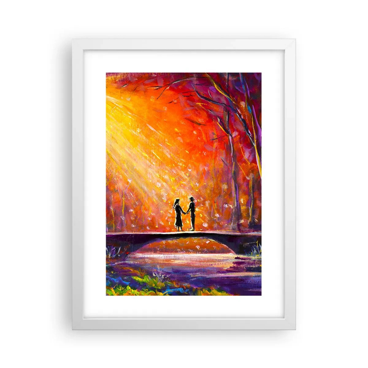 Poster în ramă albă - Și cerul îi iubește - 30x40 cm