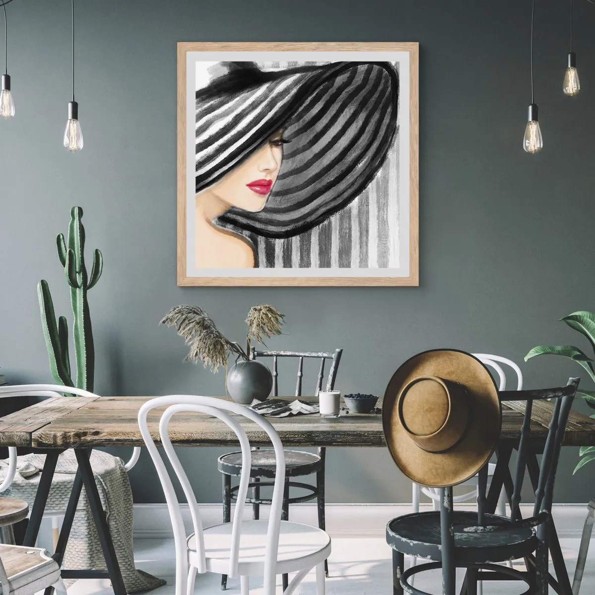 Poster în ramă de stejar deschis - Unde te pot găsi? - 40x40 cm