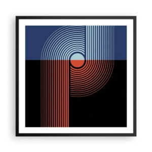 Poster în ramă neagră - Într-o îmbrăţişare geometrică - 60x60 cm