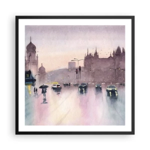 Poster în ramă neagră - Într-o ceață ploioasă - 60x60 cm