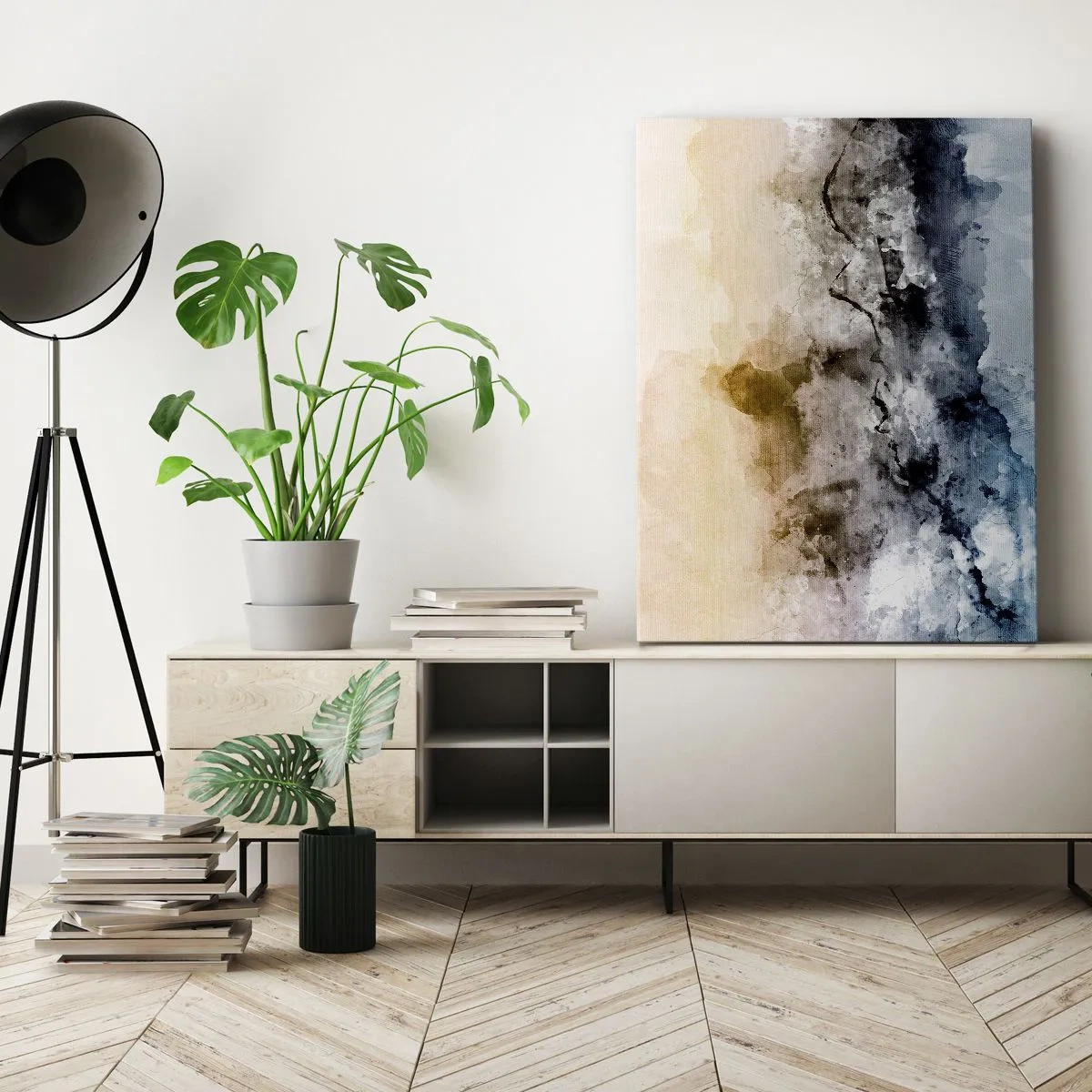 Tablou pe pânză - Scufundate într-un vârtej de ceață - 55x100 cm