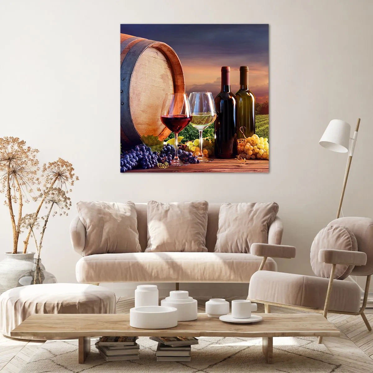 Tablou pe pânză - Aici viața are un gust - 70x70 cm