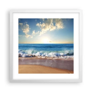 Poster în ramă albă - Mișcare și liniște în același timp - 40x40 cm