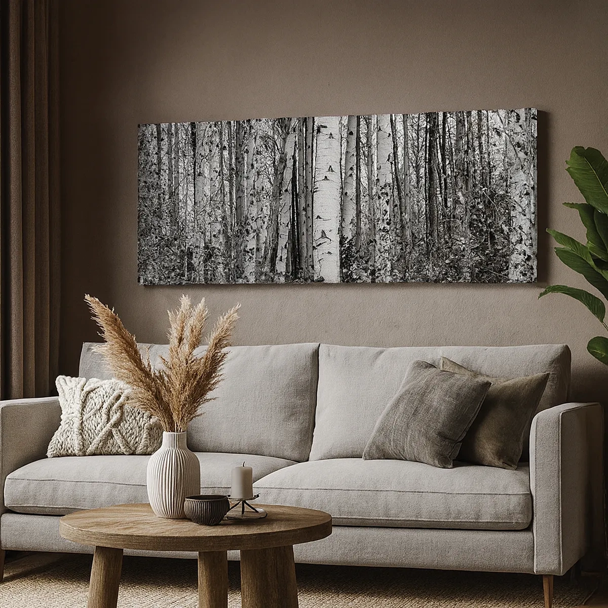 Tablou pe pânză - Coloane de mesteacăn - 30x30 cm