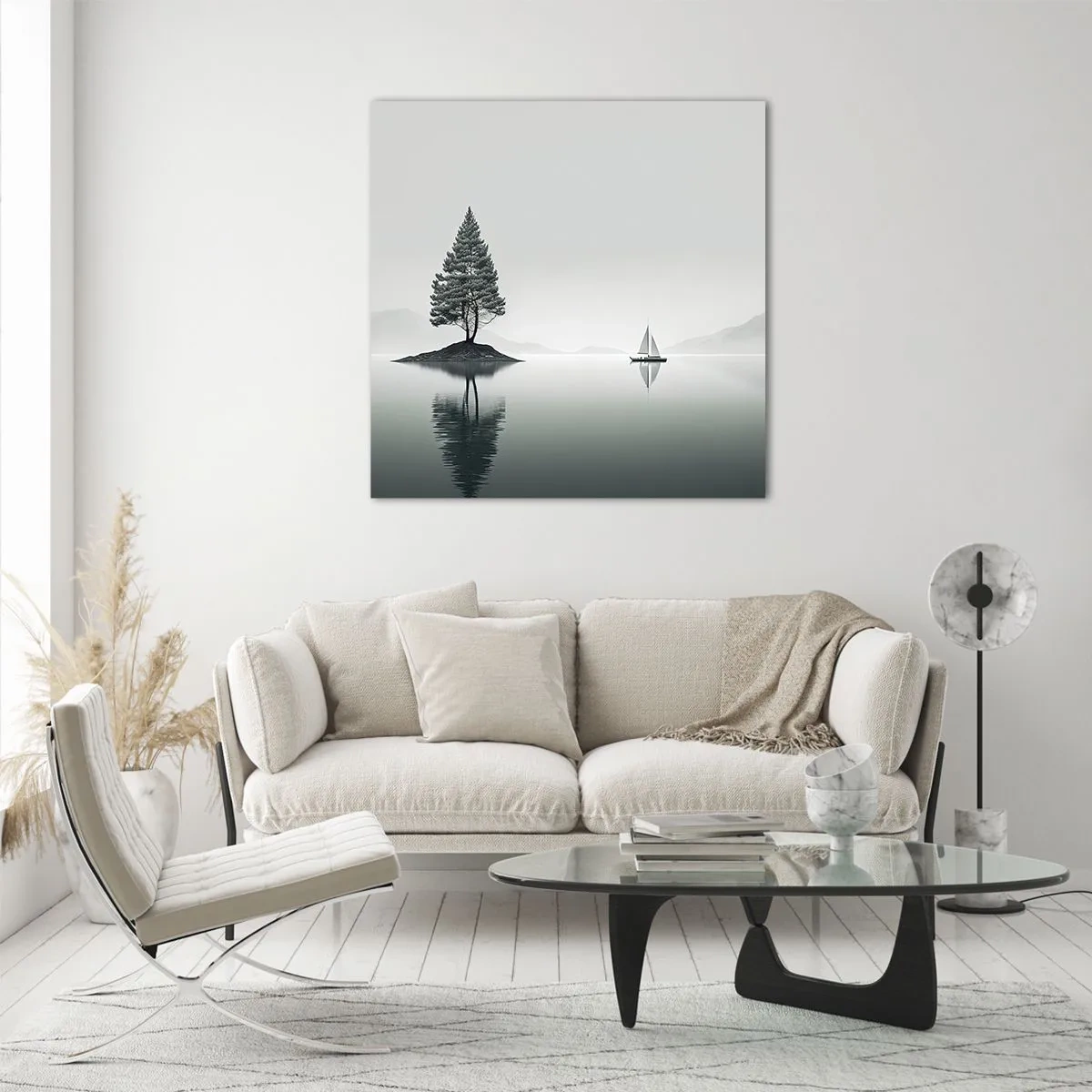 Tablou pe sticlă - Visând cu ochii deschiși - 70x70 cm