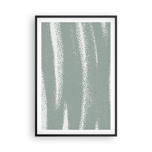 Poster în ramă neagră - Abstracție în stil de iarnă - 61x91 cm