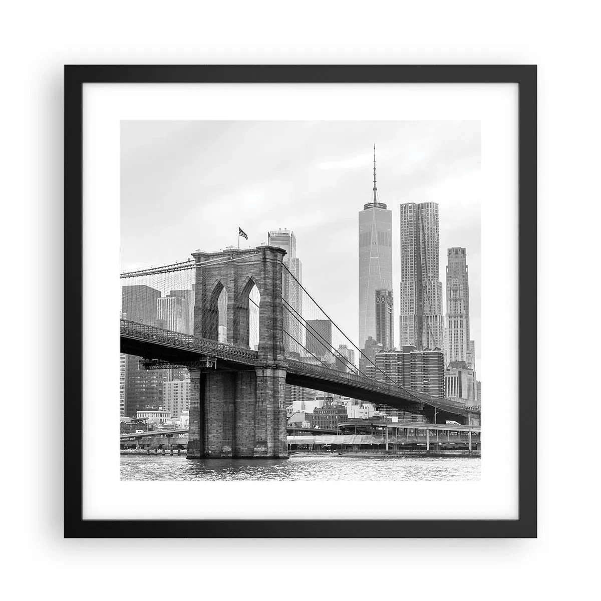 Poster în ramă neagră - New York vibes - 40x40 cm