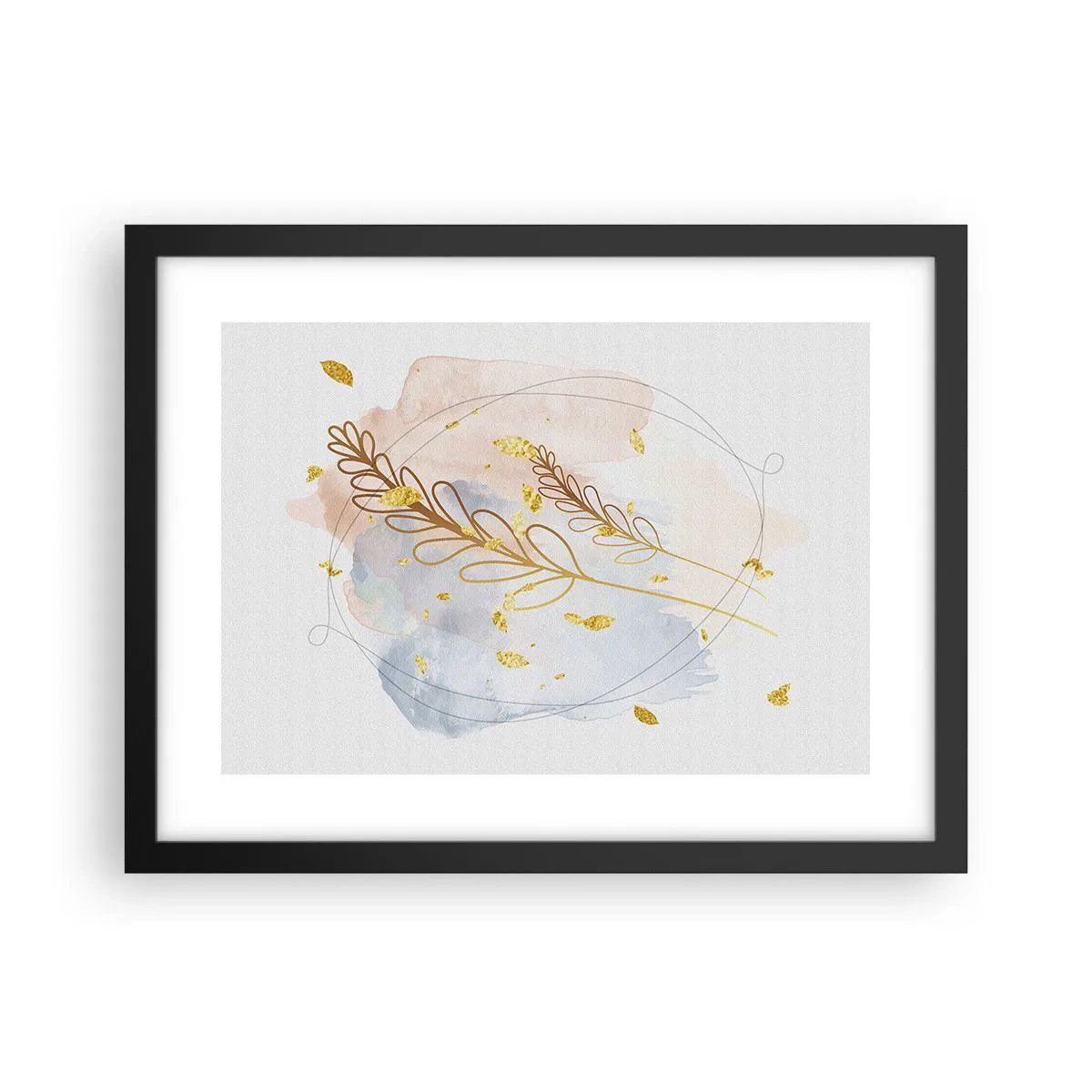 Poster în ramă neagră - Suflul de aur - 40x30 cm