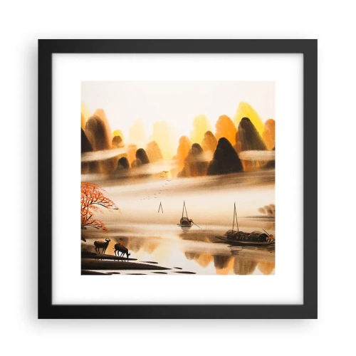 Poster în ramă neagră - Mai departe decât Orientul Îndepărtat - 30x30 cm
