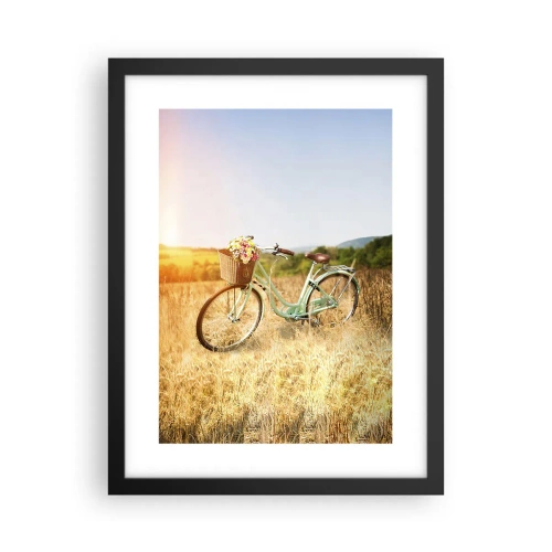 Poster în ramă neagră - Mă odihnesc aici un pic - 30x40 cm