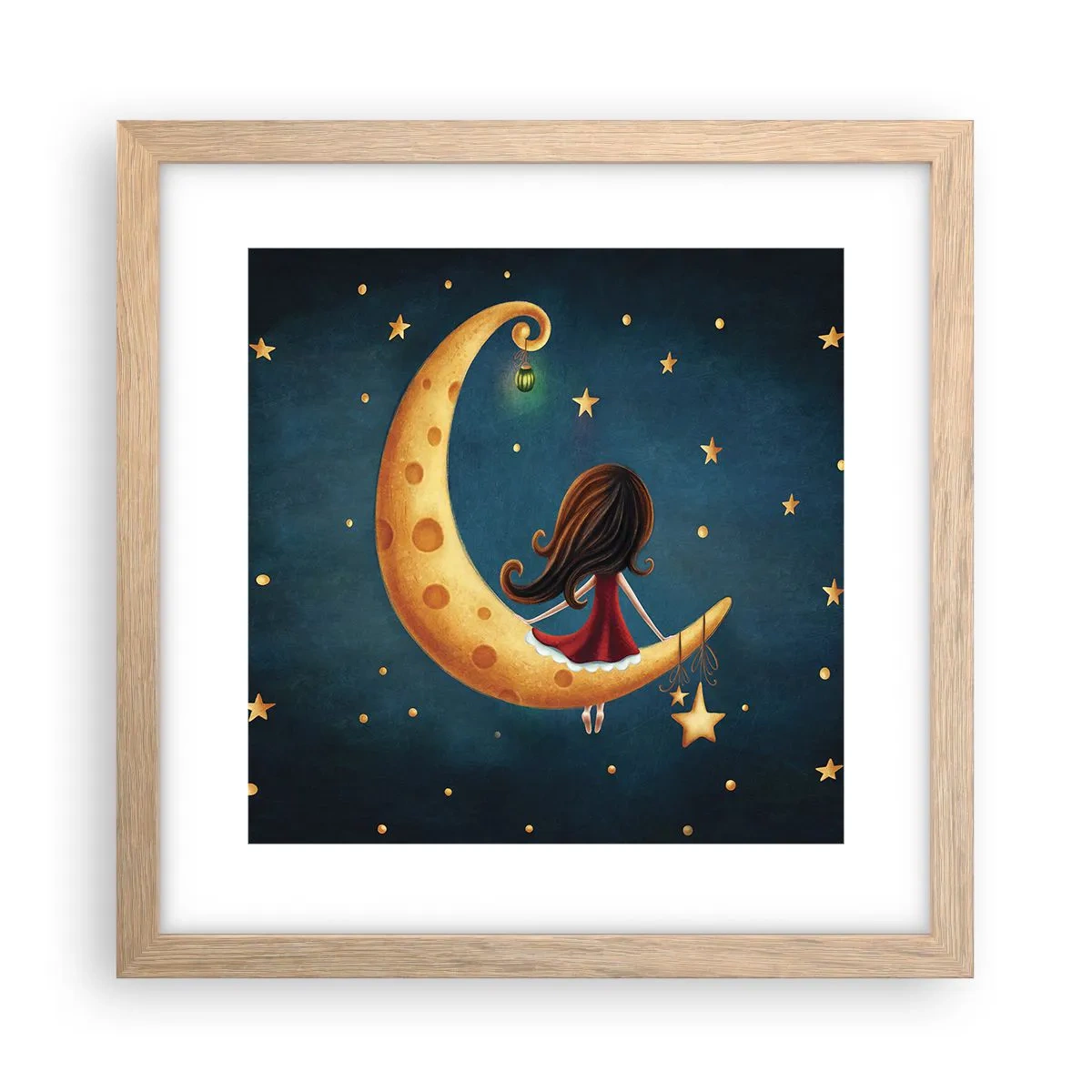 Poster în ramă de stejar deschis - A fost odată ca niciodată... - 30x30 cm