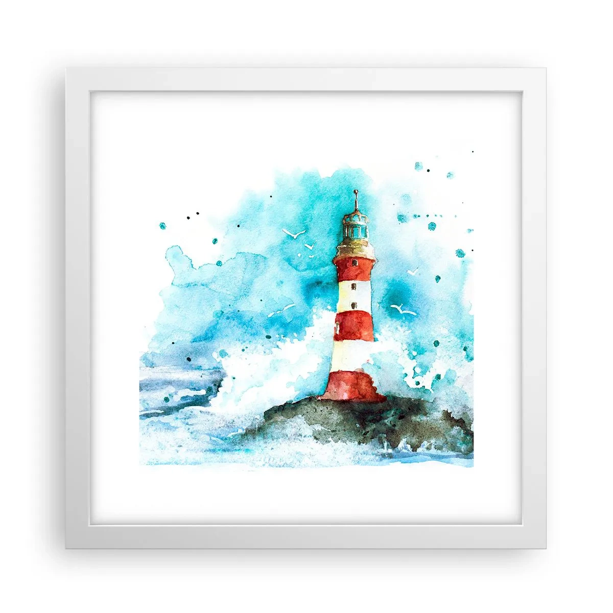 Poster în ramă albă - Unitatea forțelor naturii - 30x30 cm