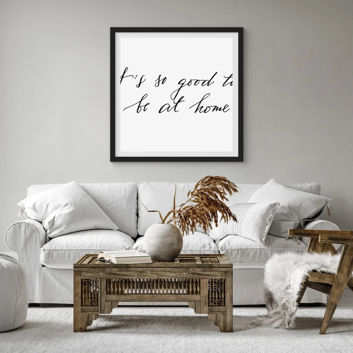 Poster în ramă neagră - Cât de adevărat - 30x30 cm